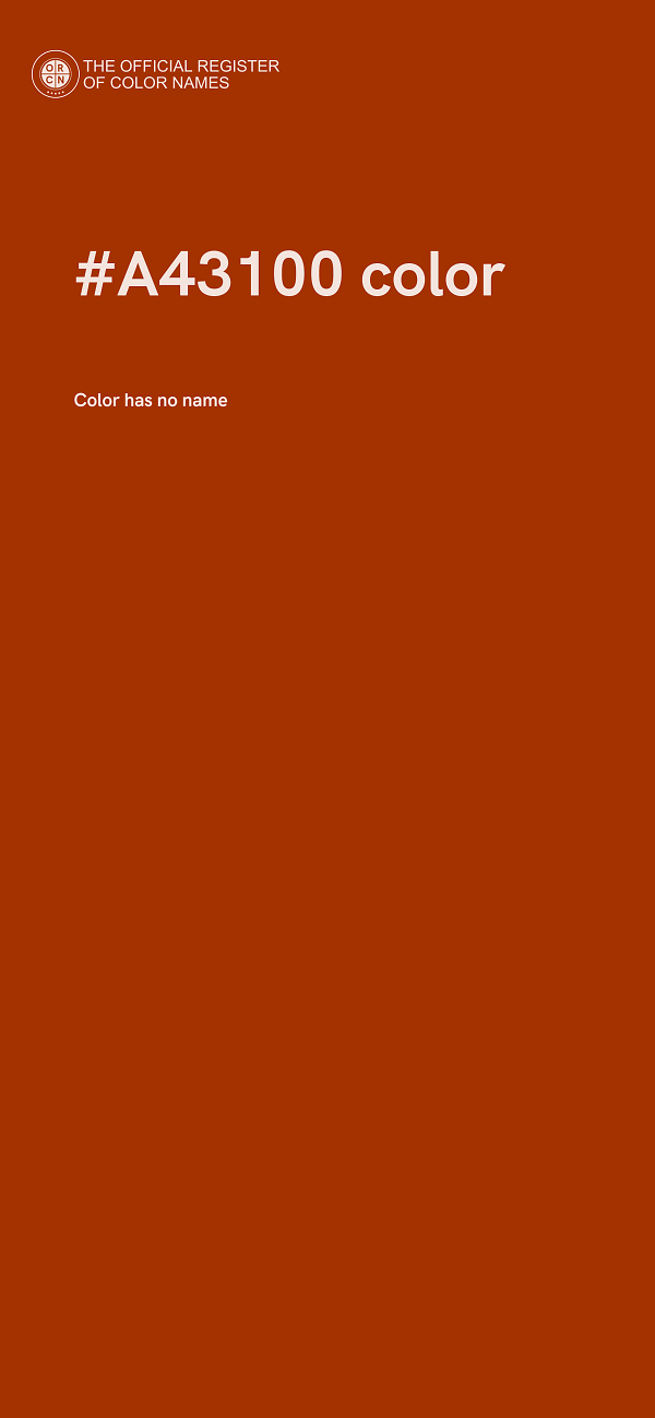 #A43100 color image
