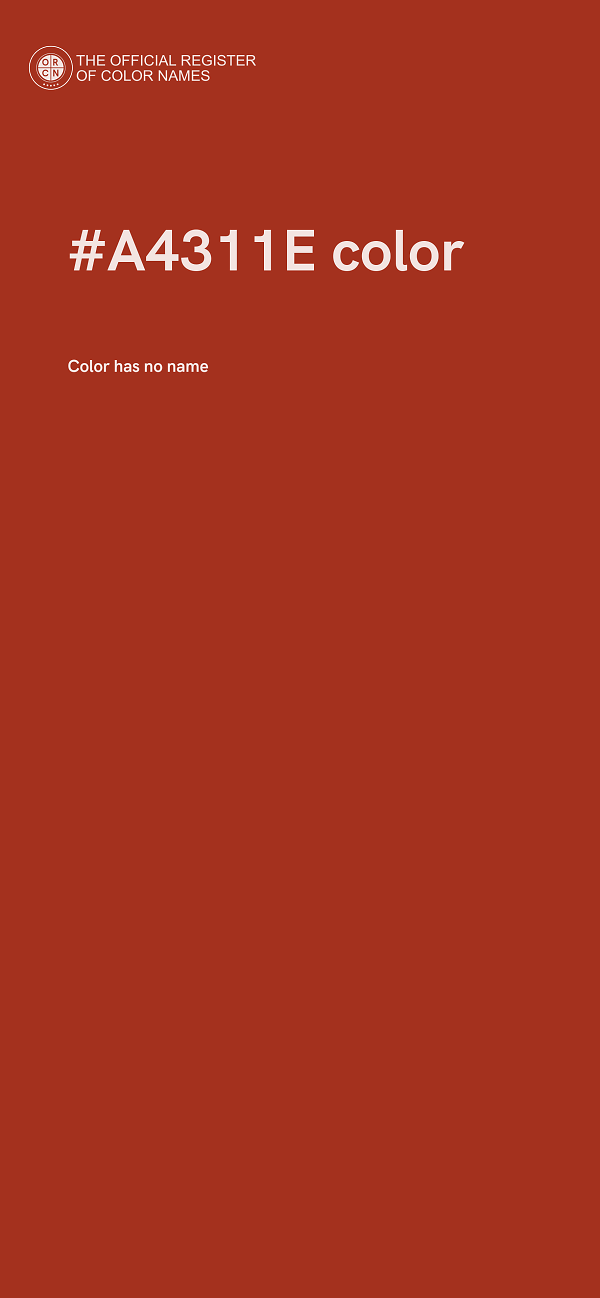 #A4311E color image