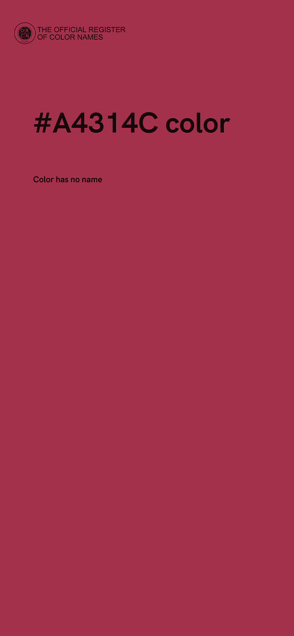 #A4314C color image