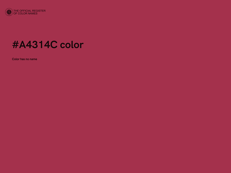 #A4314C color image