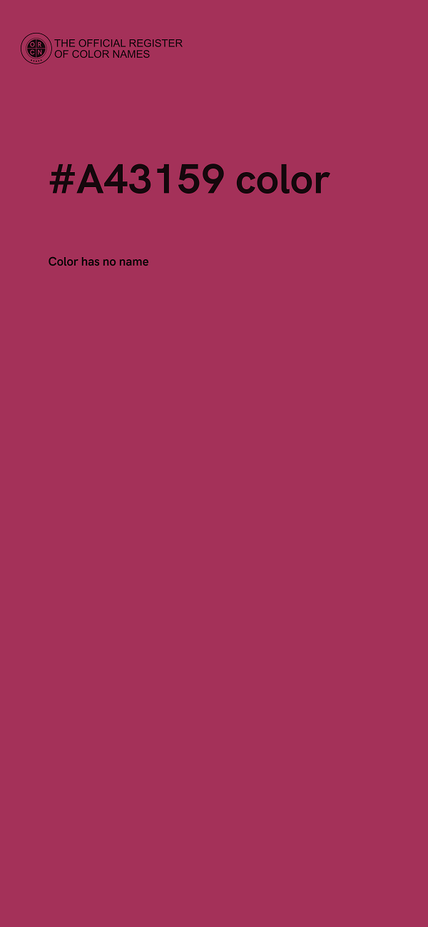 #A43159 color image
