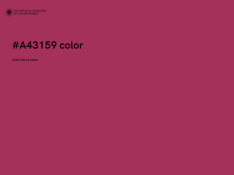 #A43159 color image