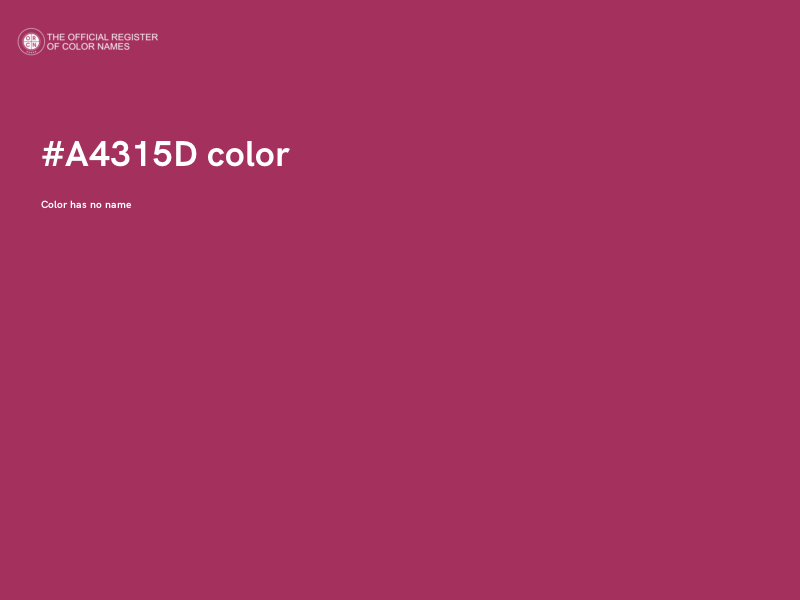 #A4315D color image