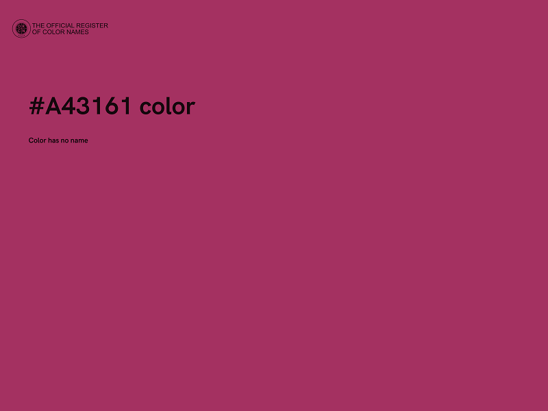 #A43161 color image