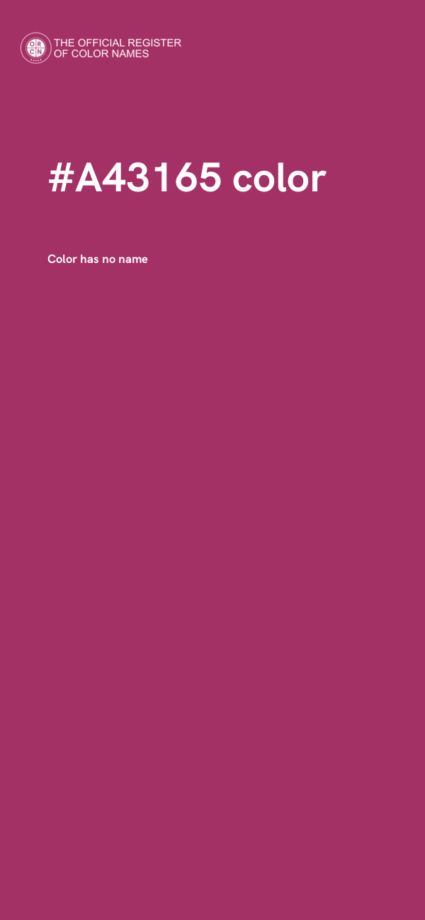 #A43165 color image