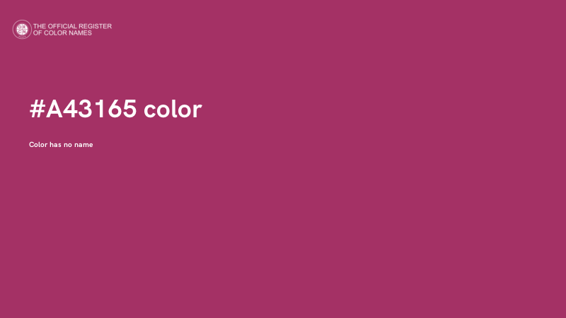 #A43165 color image