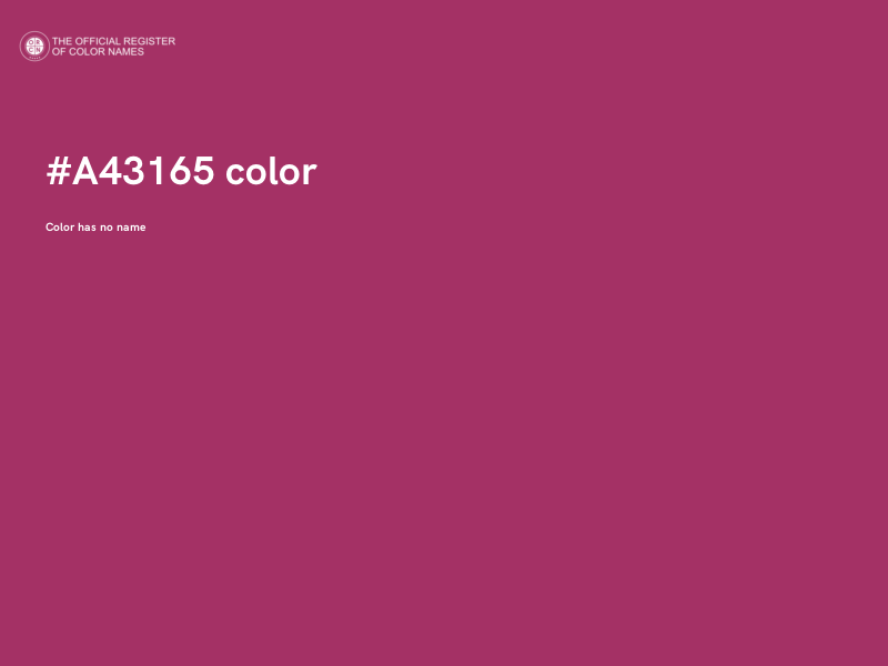 #A43165 color image