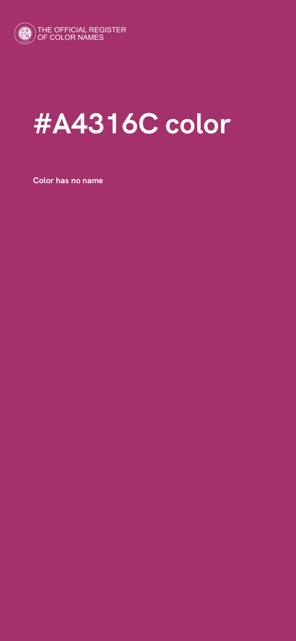 #A4316C color image