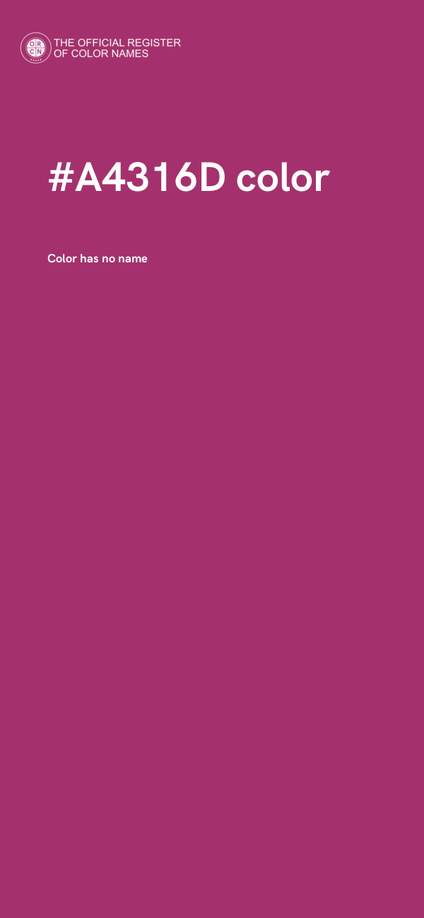 #A4316D color image