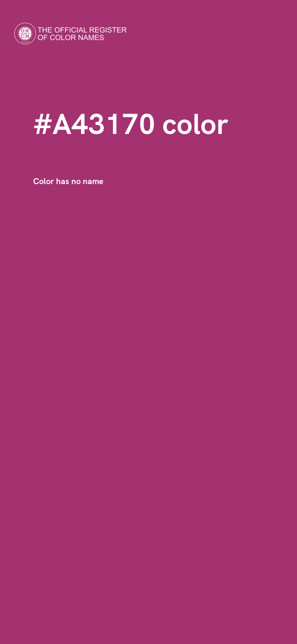 #A43170 color image