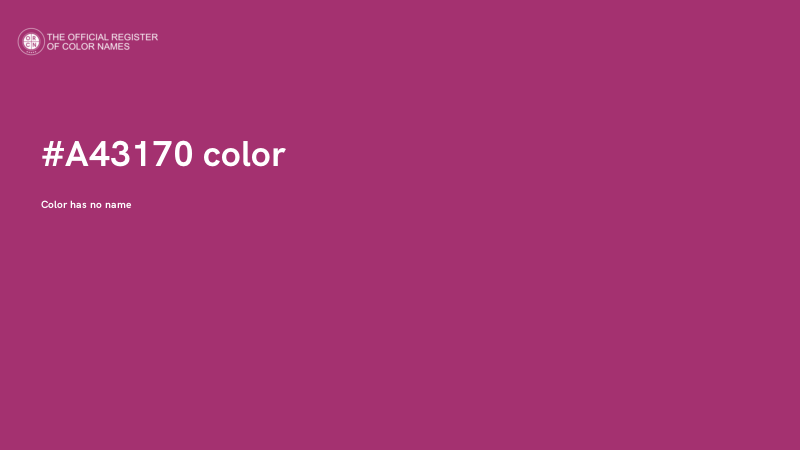 #A43170 color image