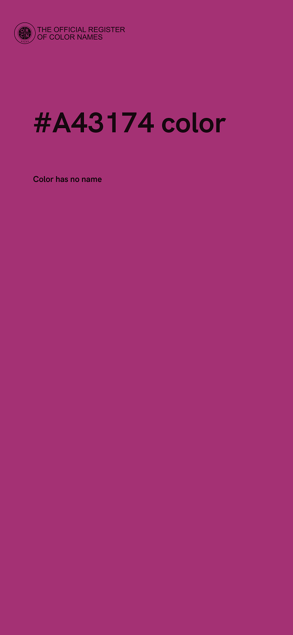 #A43174 color image