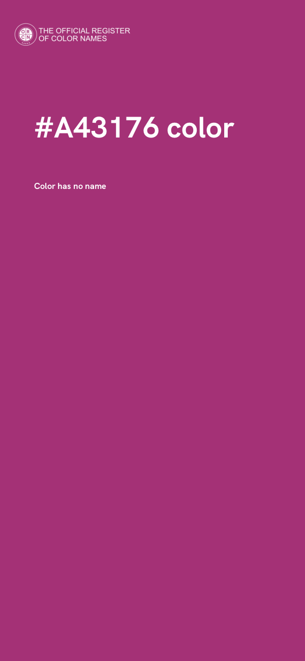 #A43176 color image