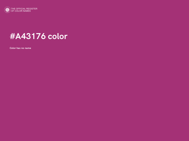 #A43176 color image
