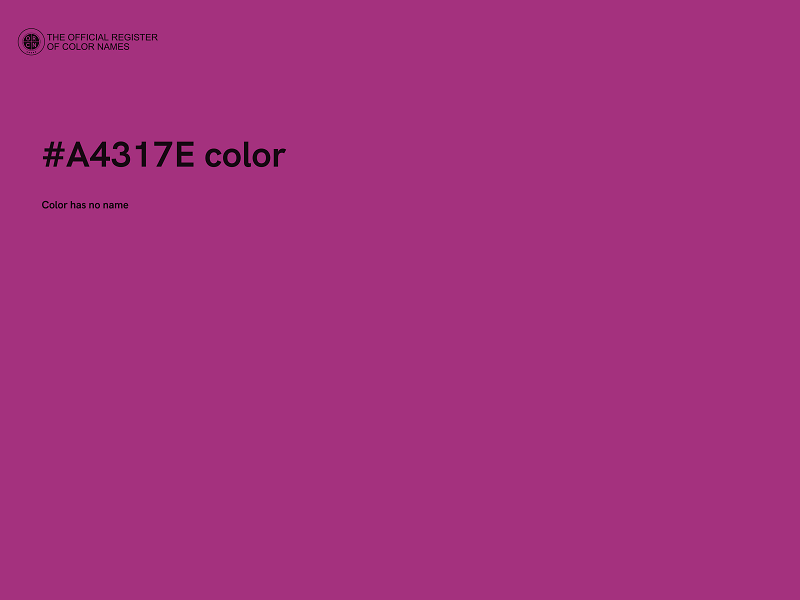 #A4317E color image