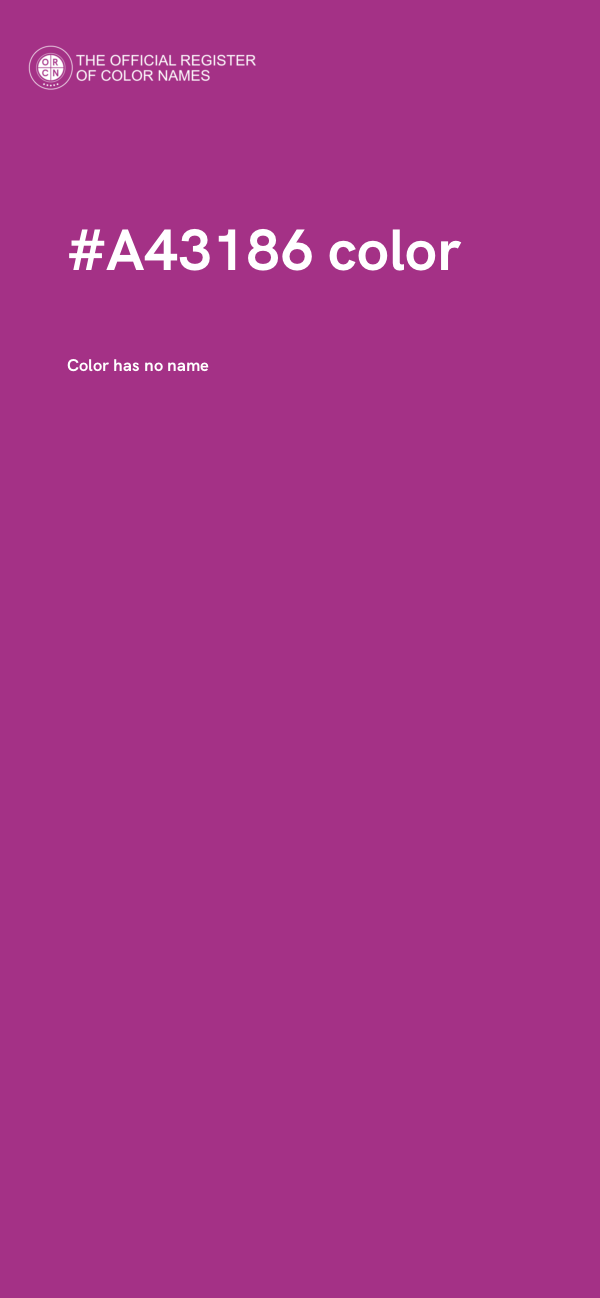 #A43186 color image