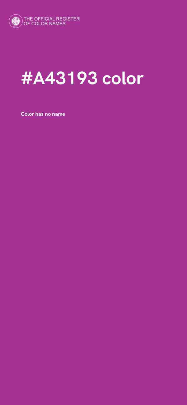 #A43193 color image