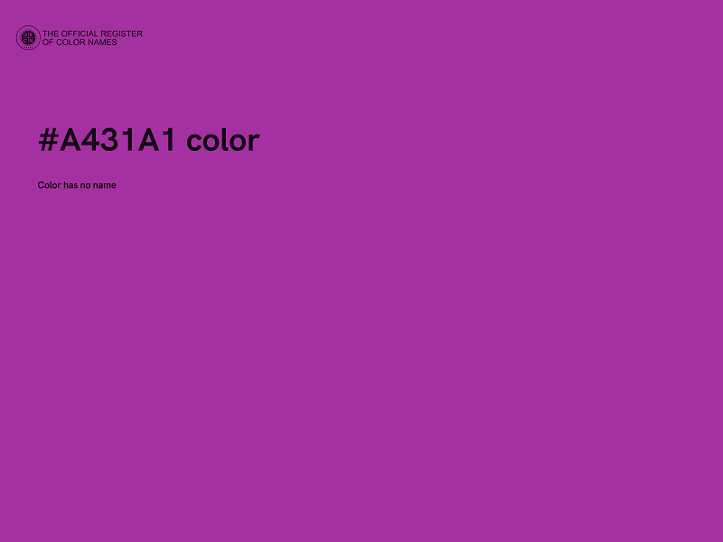 #A431A1 color image