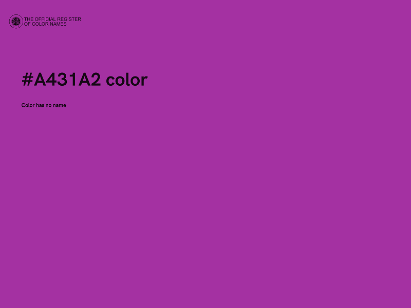 #A431A2 color image