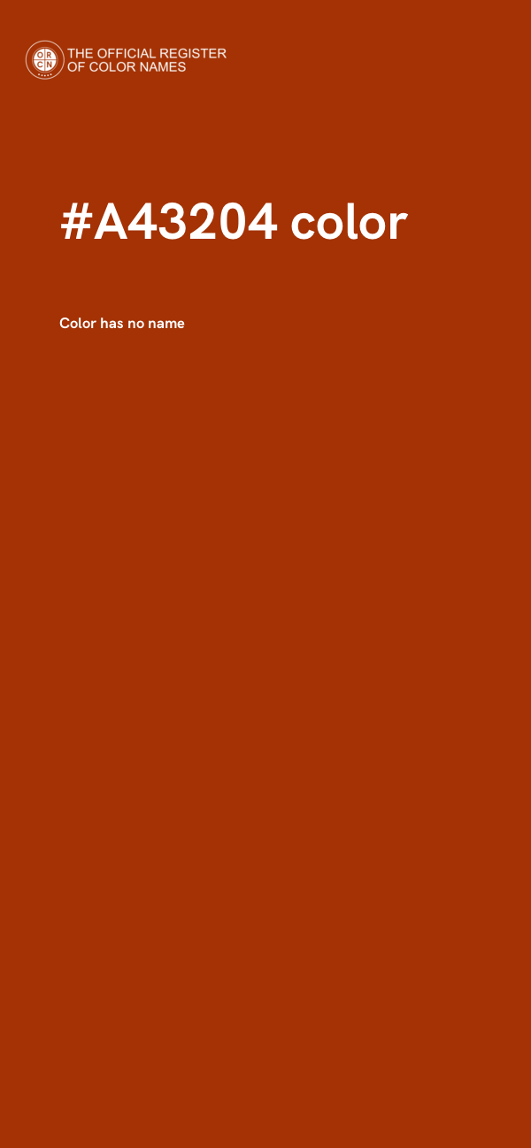 #A43204 color image