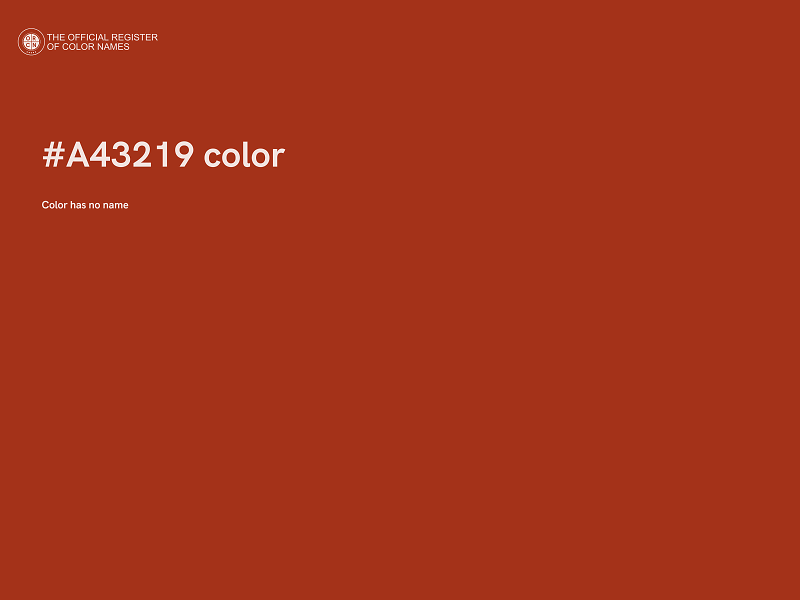 #A43219 color image