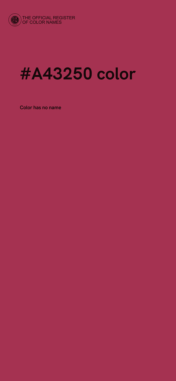 #A43250 color image