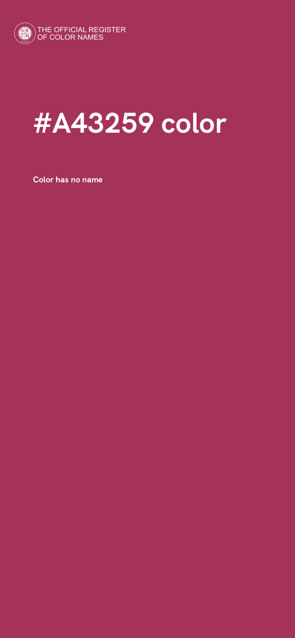 #A43259 color image