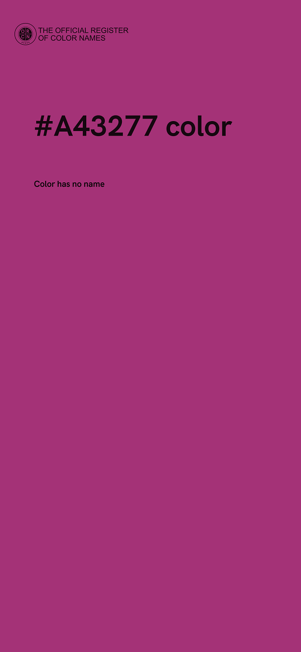 #A43277 color image