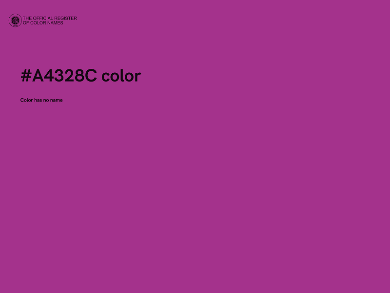 #A4328C color image