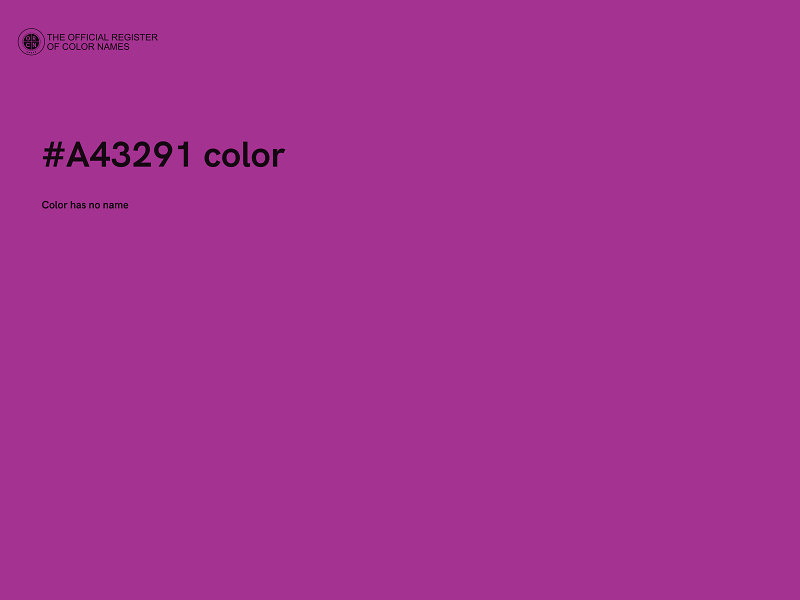 #A43291 color image