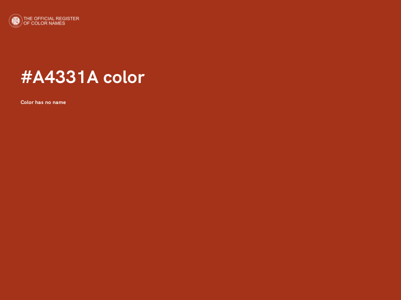 #A4331A color image