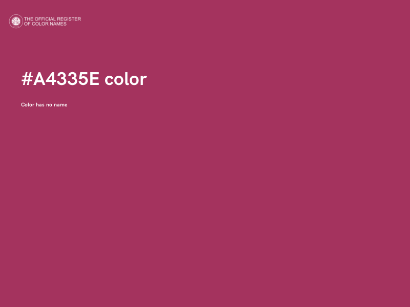 #A4335E color image