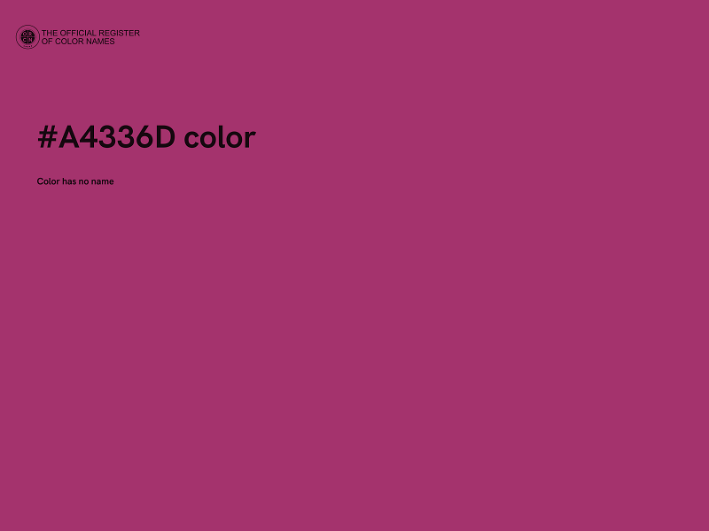 #A4336D color image