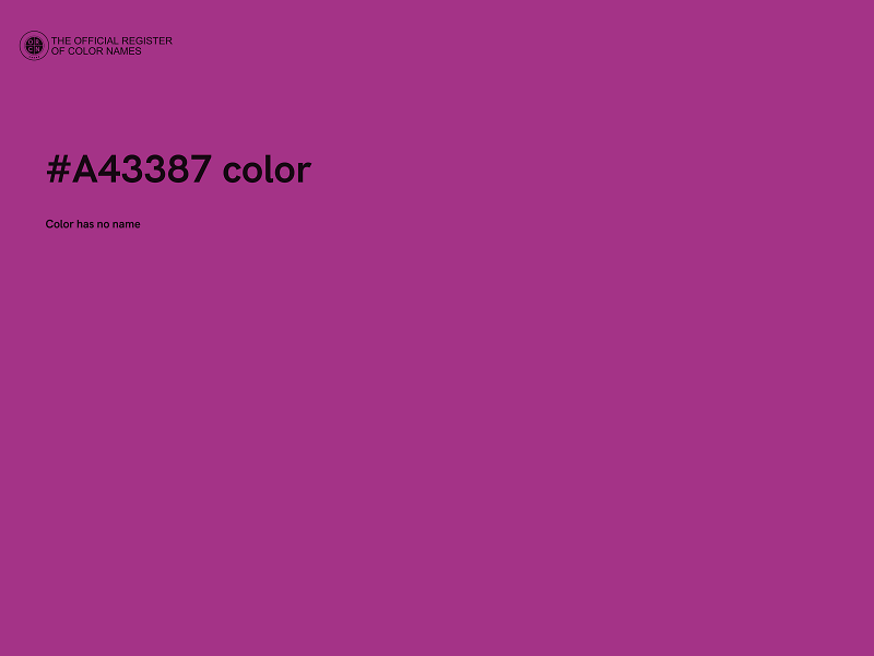 #A43387 color image