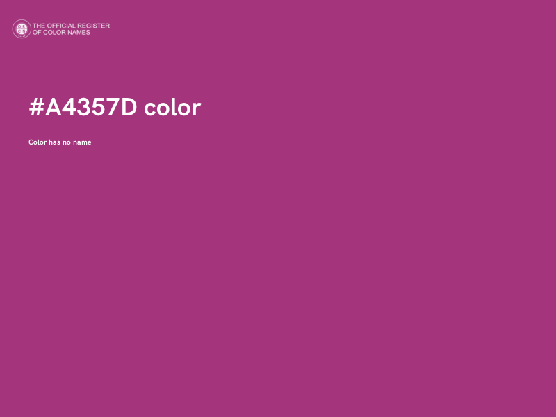 #A4357D color image