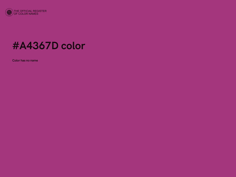 #A4367D color image