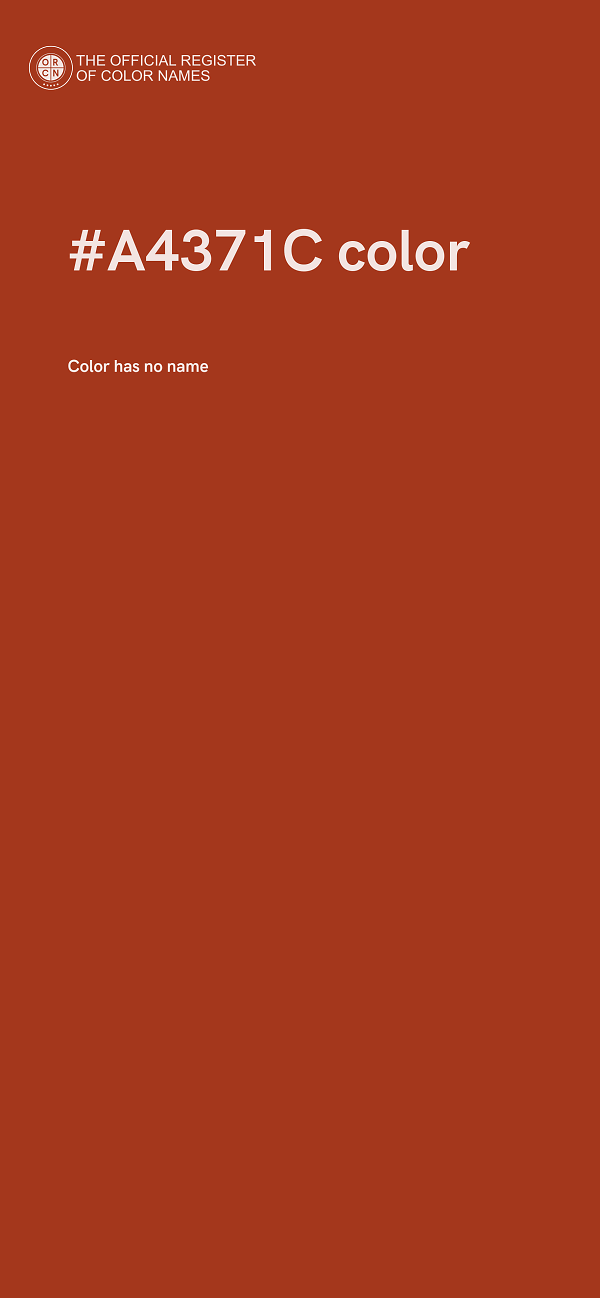 #A4371C color image