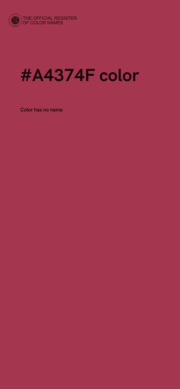 #A4374F color image