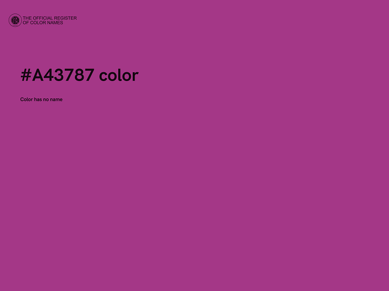 #A43787 color image