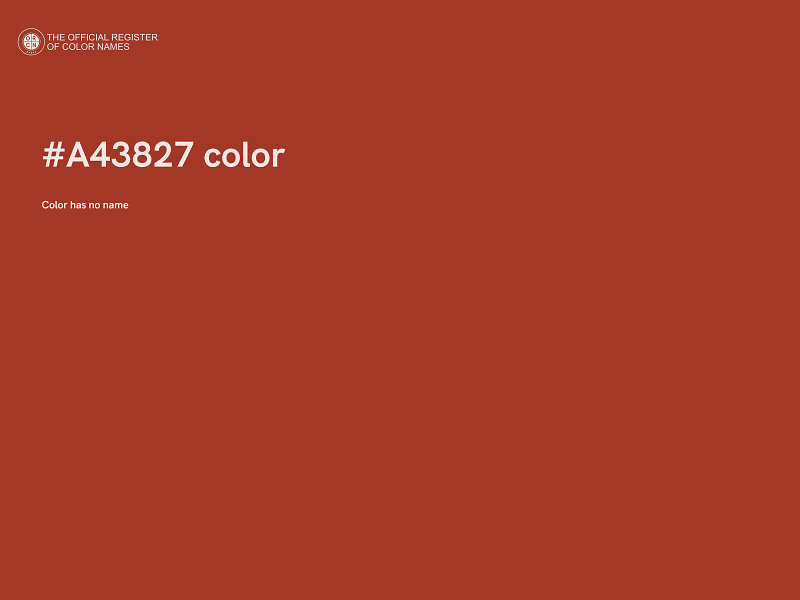 #A43827 color image