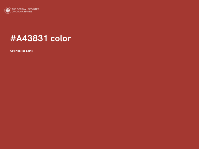 #A43831 color image
