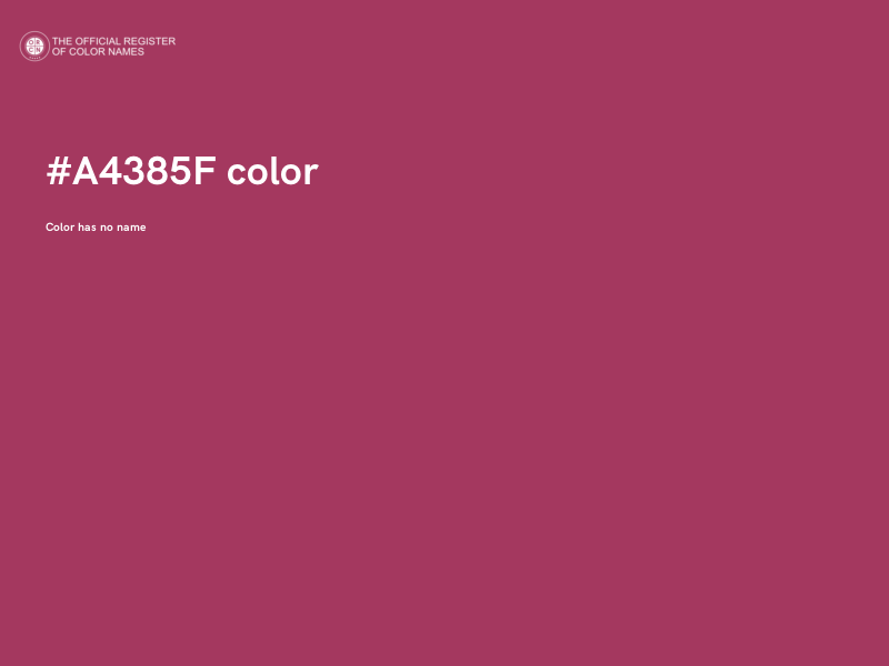#A4385F color image