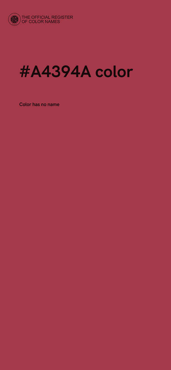 #A4394A color image