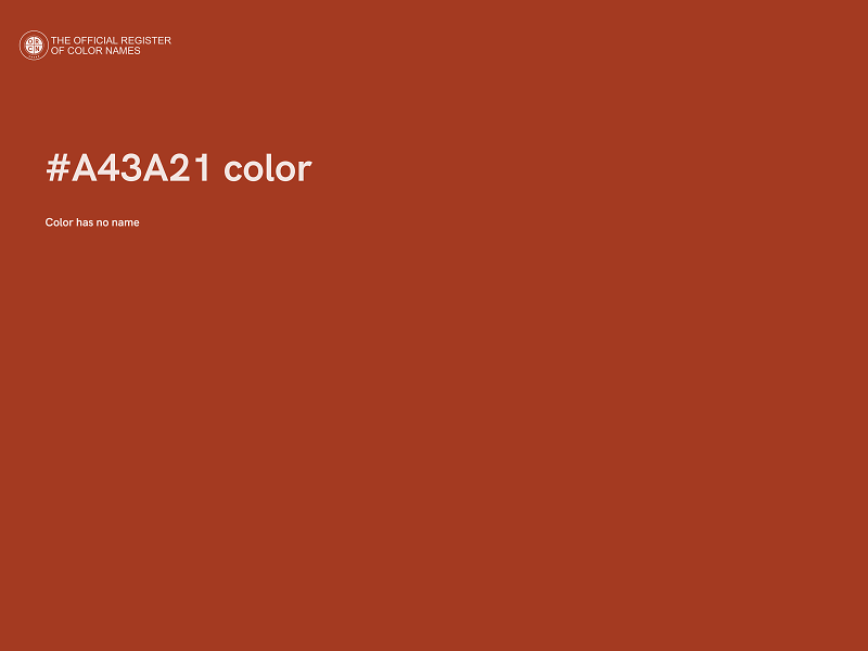 #A43A21 color image