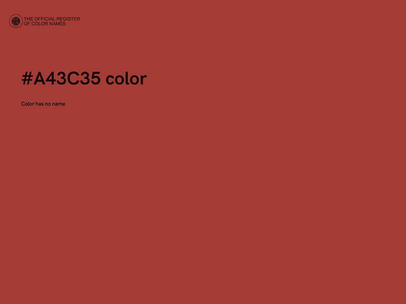 #A43C35 color image