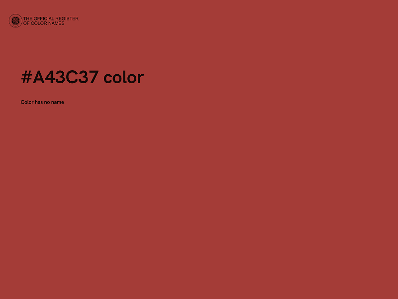 #A43C37 color image