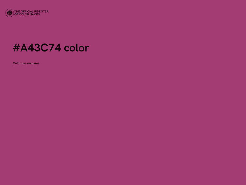 #A43C74 color image