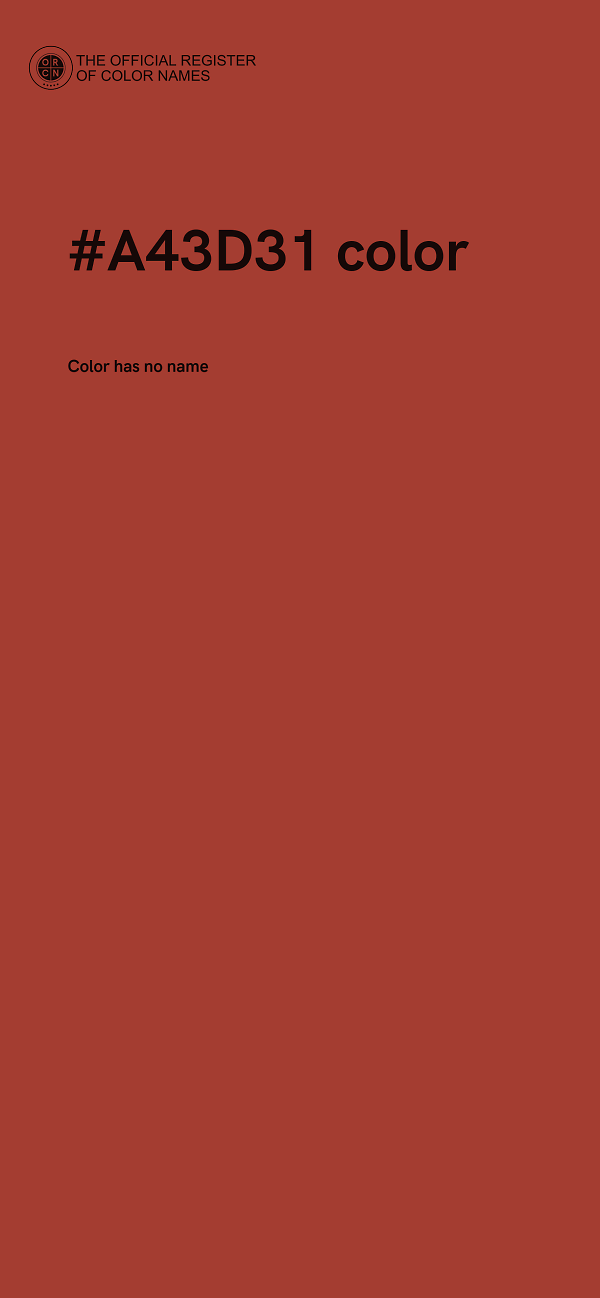 #A43D31 color image