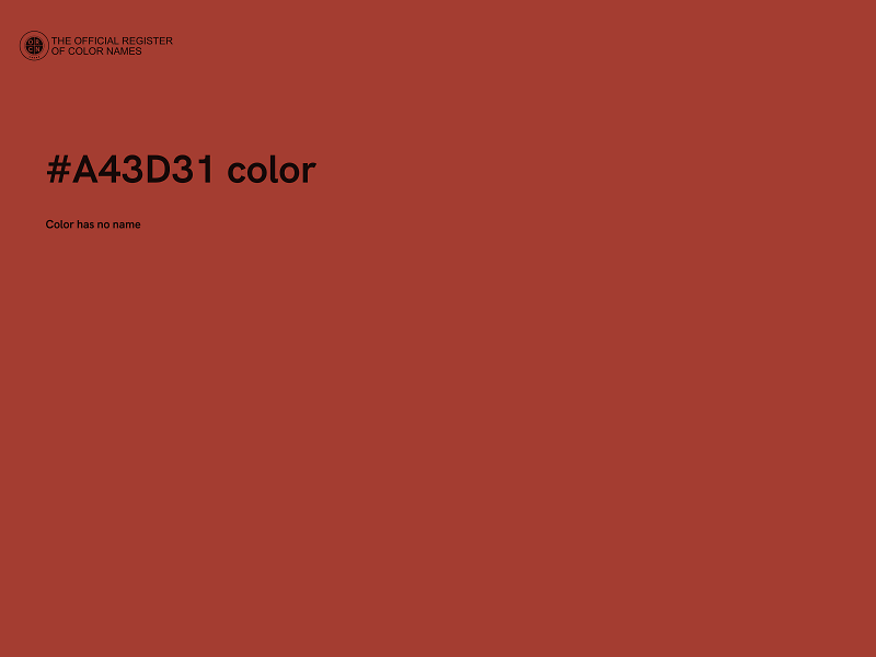 #A43D31 color image
