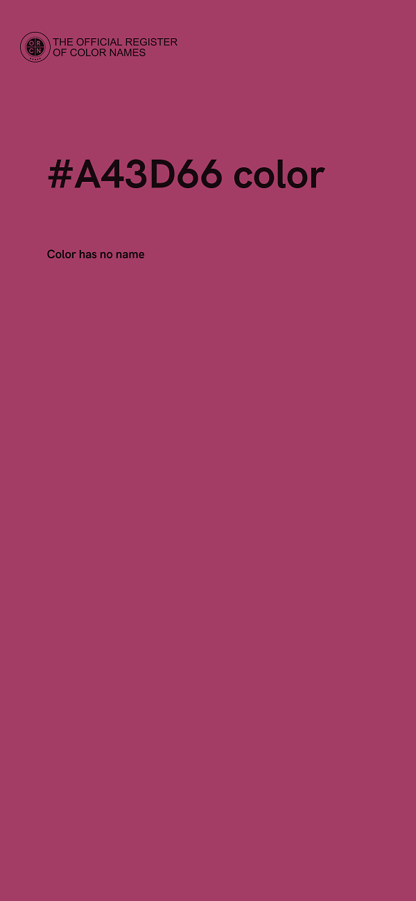 #A43D66 color image
